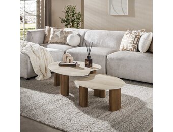 Hoyz Collection - Salontafel Ceramo Aperto - Bruin - 80x102x35 cm