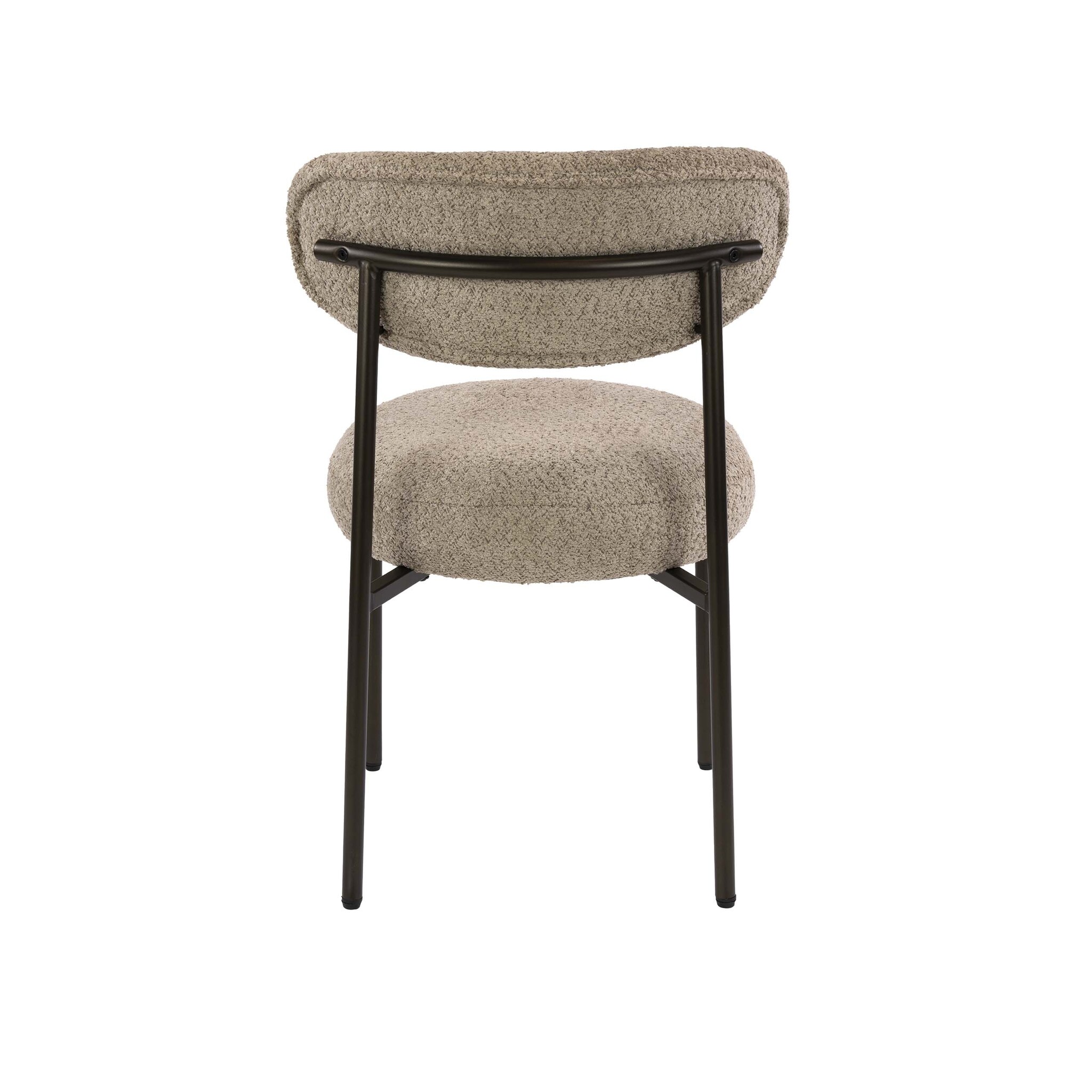 Hoyz Collection - Eetkamerstoel Round - Beige - 57x52x81 cm - Set van 2