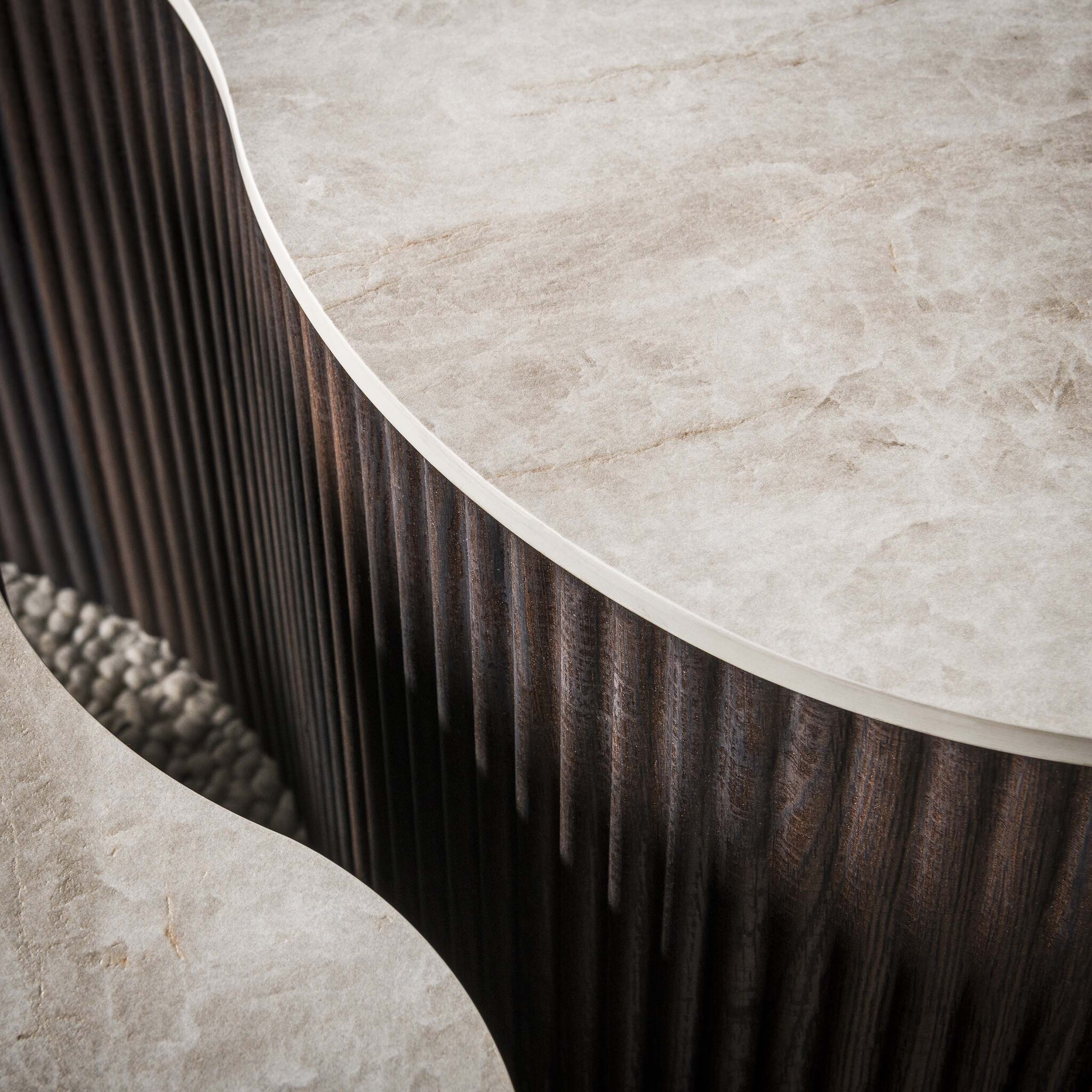 Hoyz Collection - Salontafel Ceramo Medio - Bruin - 85x90x39 cm