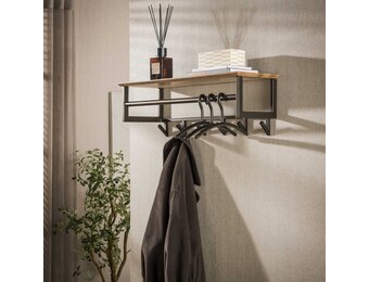 Hoyz Collection - Kapstok Bruno - Bruin - 30x80x28 cm