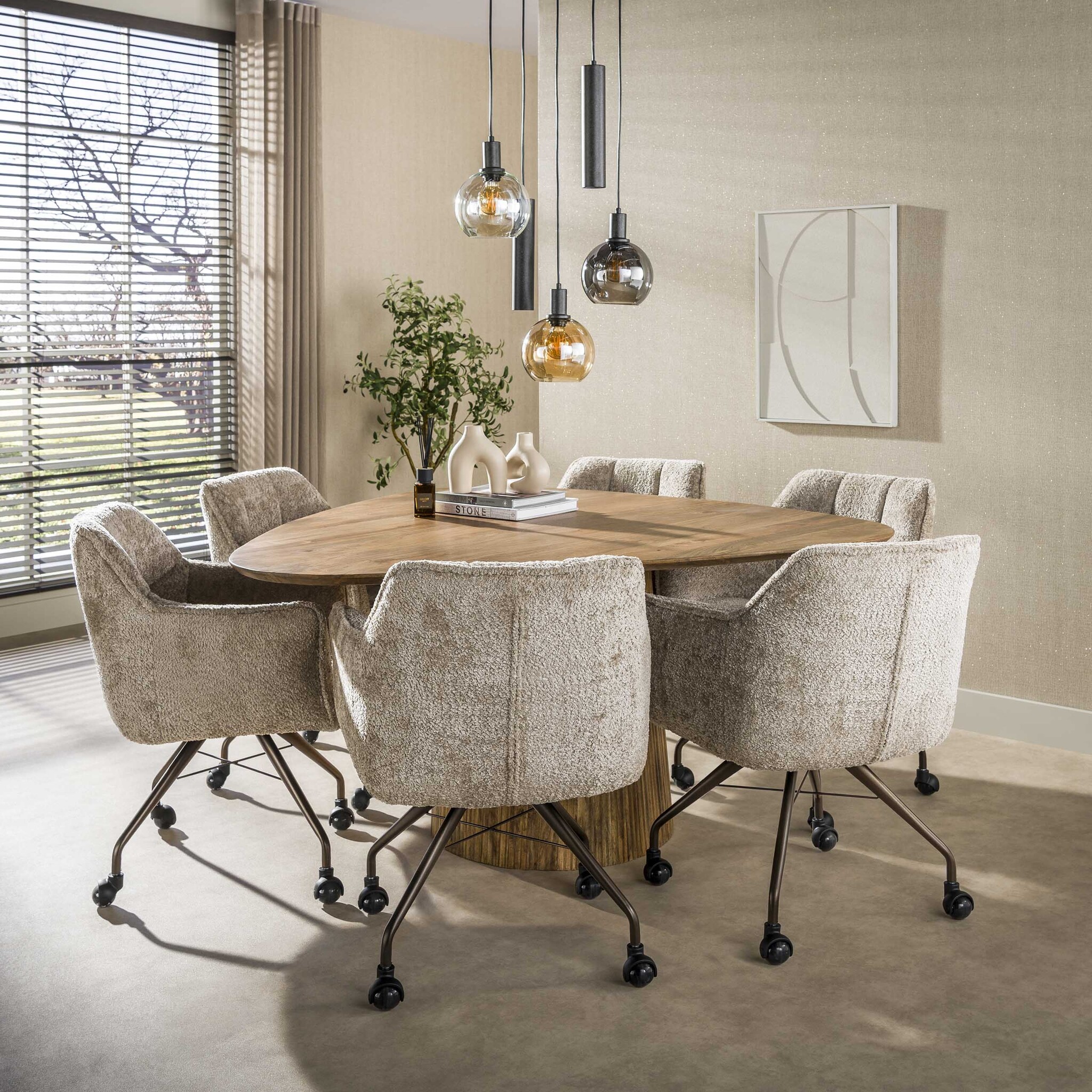 Hoyz Collection - Hanglamp Sfera - Zwart - 50x50x150 cm