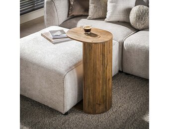 Hoyz Collection - Bijzettafel Wave - Beige - 45x35x70 cm