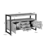 Starfurn - Dressoir Britt - Bruin - 45x135x80 cm