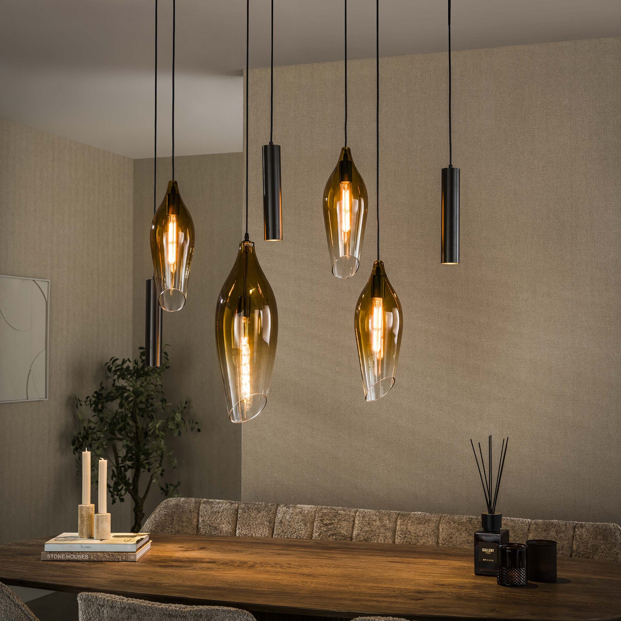 Hoyz Collection - Hanglamp Cocoon - Bruin - 40x105x150 cm