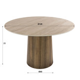 Hoyz Collection - Eetkamertafel Centro - Beige - 120x120x77 cm