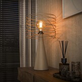 Hoyz Collection - Tafellamp Curl - Beige - 30x30x52 cm