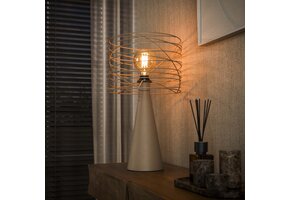 Hoyz Collection - Tafellamp Curl - Beige - 30x30x52 cm