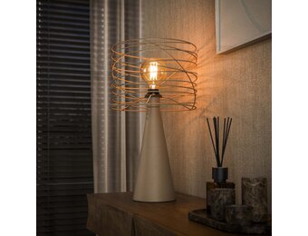 Hoyz Collection - Tafellamp Curl - Beige - 30x30x52 cm