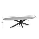 Starfurn - Eettafel Dakota - Bruin - 120x300x76 cm