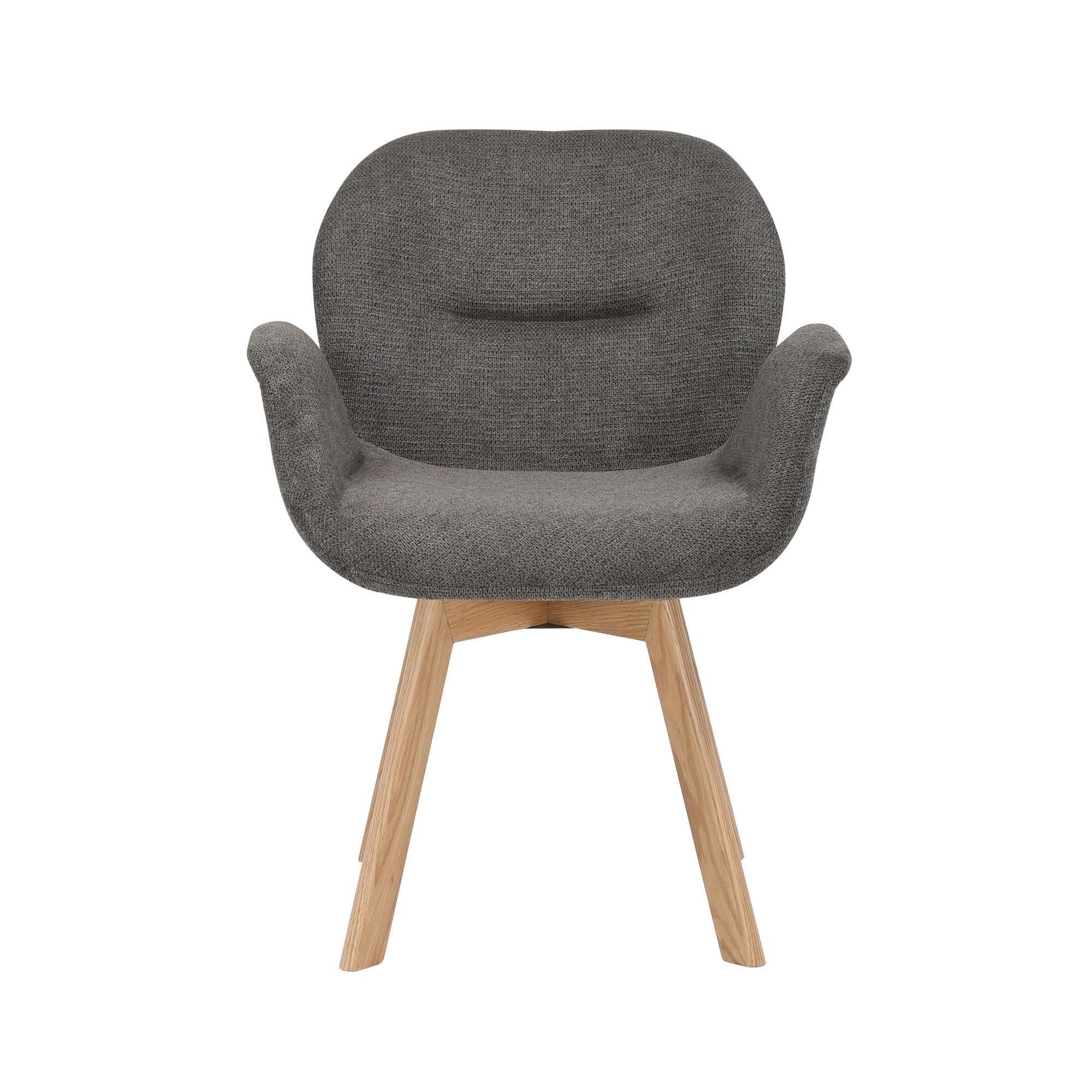 Starfurn - Eetkamerstoel Jesse - Grijs - 61x59x85 cm - Set van 2