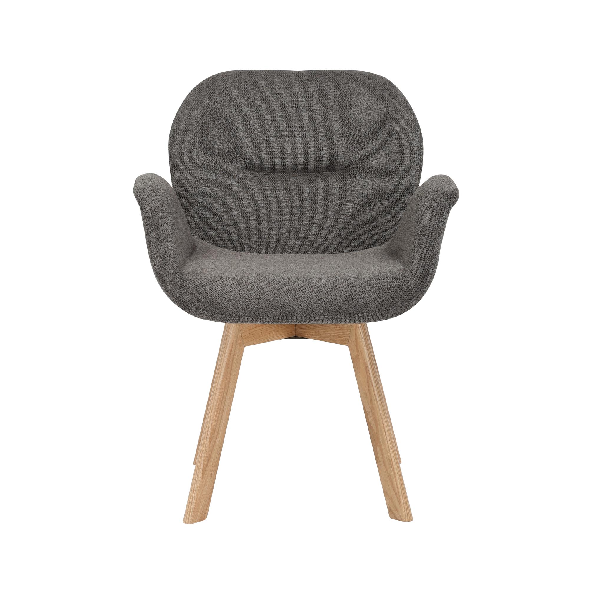 Starfurn - Eetkamerstoel Jesse - Grijs - 61x59x85 cm - Set van 2