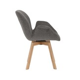 Starfurn - Eetkamerstoel Jesse - Grijs - 61x59x85 cm - Set van 2