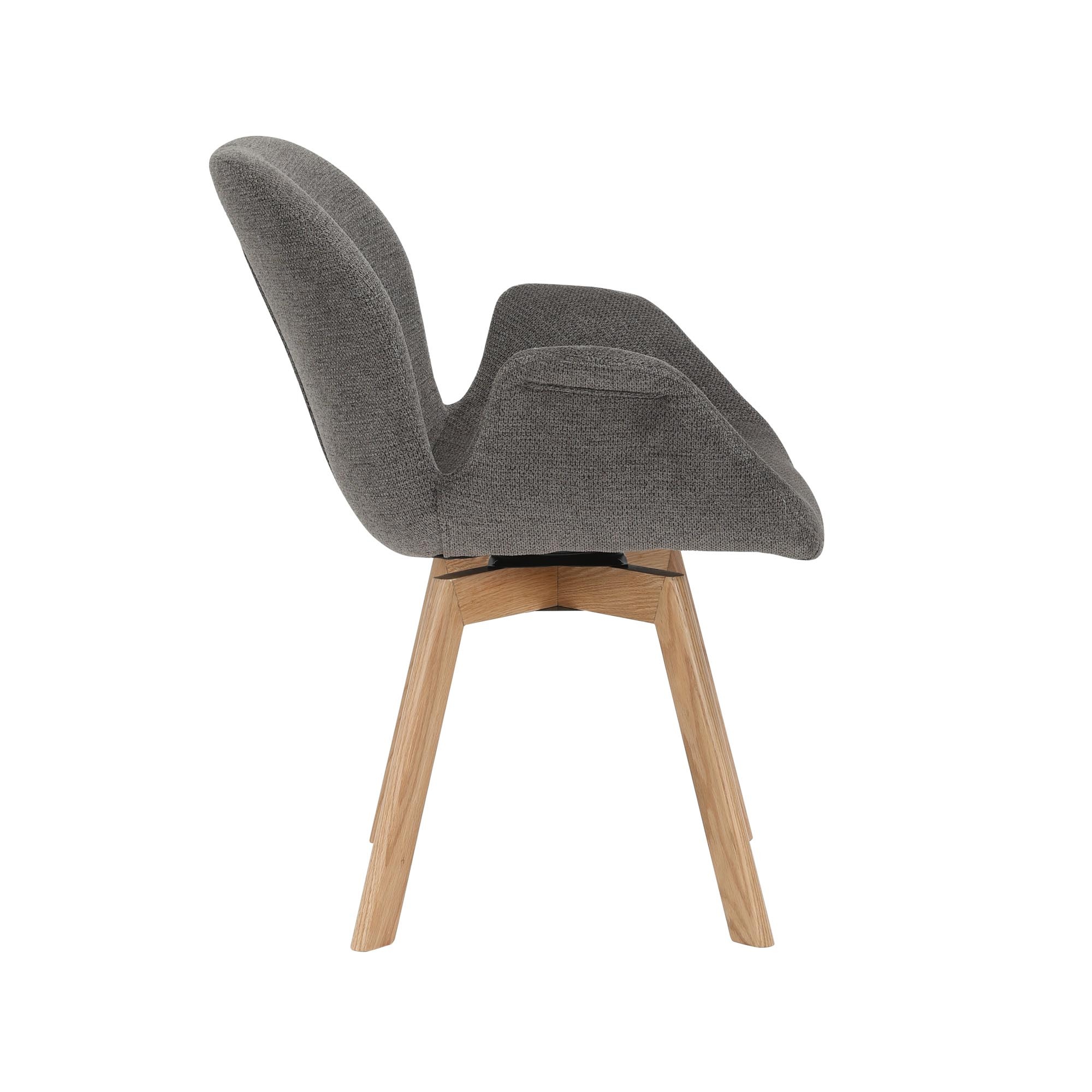 Starfurn - Eetkamerstoel Jesse - Grijs - 61x59x85 cm - Set van 2