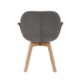 Starfurn - Eetkamerstoel Jesse - Grijs - 61x59x85 cm - Set van 2