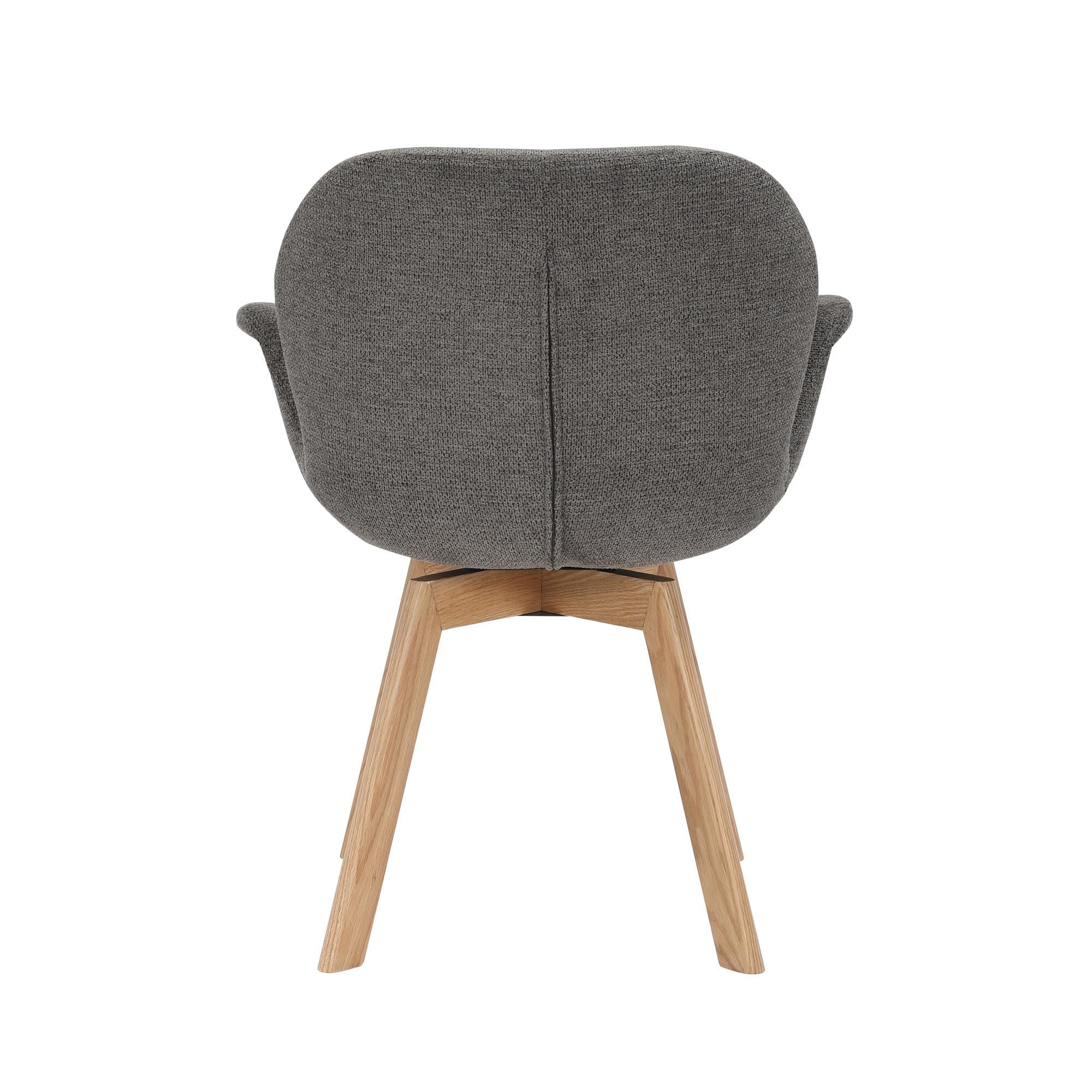 Starfurn - Eetkamerstoel Jesse - Grijs - 61x59x85 cm - Set van 2