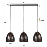 Hoyz Collection - Hanglamp Kosmos - Bruin - 30x120x150 cm