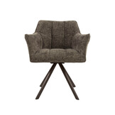 Hoyz Collection - Eetkamerstoel Raster - Taupe - 60x63x81 cm - Set van 2
