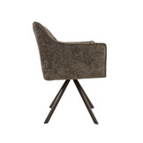 Hoyz Collection - Eetkamerstoel Raster - Taupe - 60x63x81 cm - Set van 2