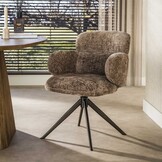 Hoyz Collection - Eetkamerstoel Flex - Bruin - 63x64x83 cm - Set van 2