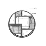 Starfurn - Wandrek Ron - Bruin - 16x75x75 cm