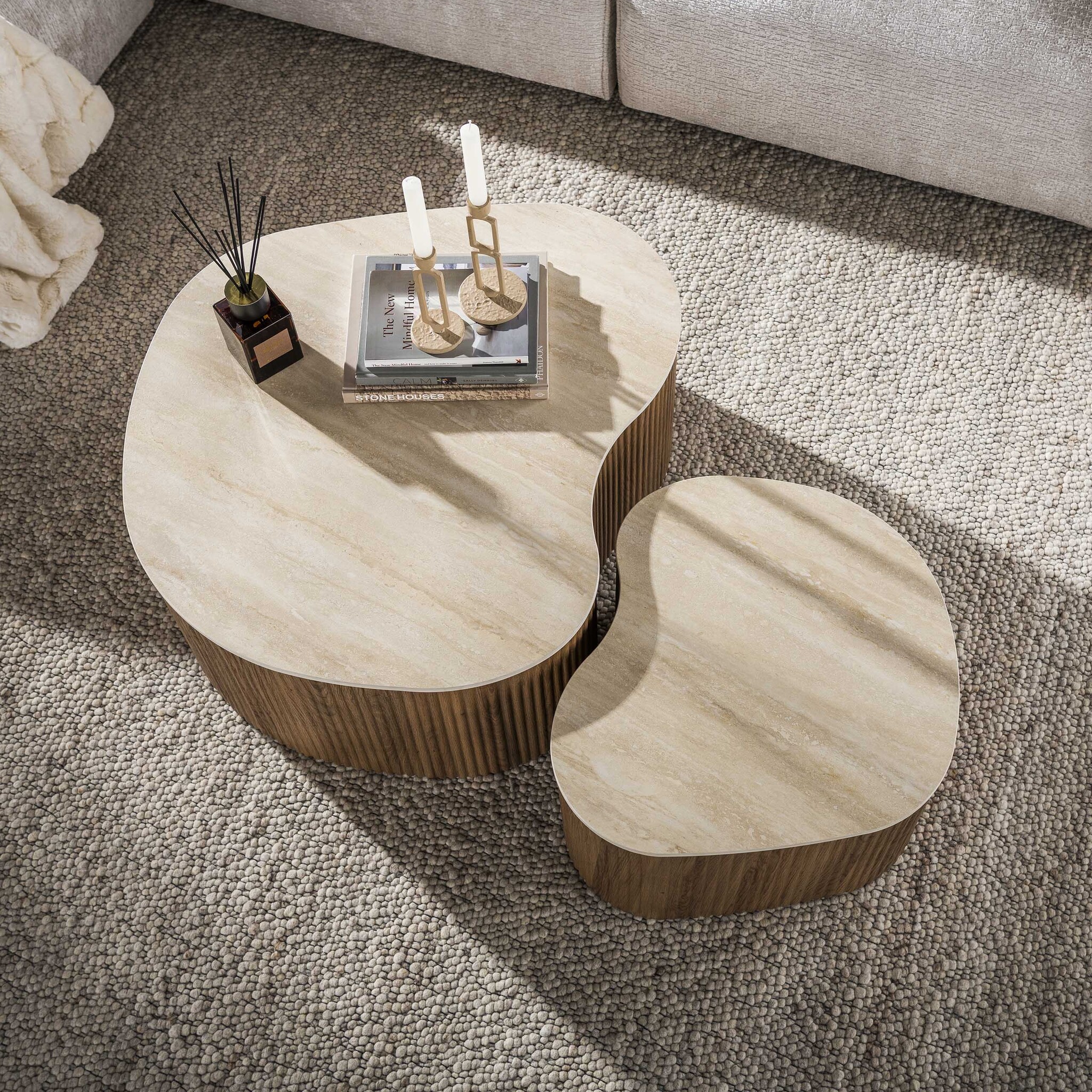 Hoyz Collection - Salontafel Ceramo Medio - Bruin - 85x90x39 cm