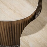 Hoyz Collection - Salontafel Ceramo Medio - Bruin - 85x90x39 cm