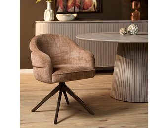 Starfurn - Eetkamerstoel Ron - Bruin - 64x65x83 cm