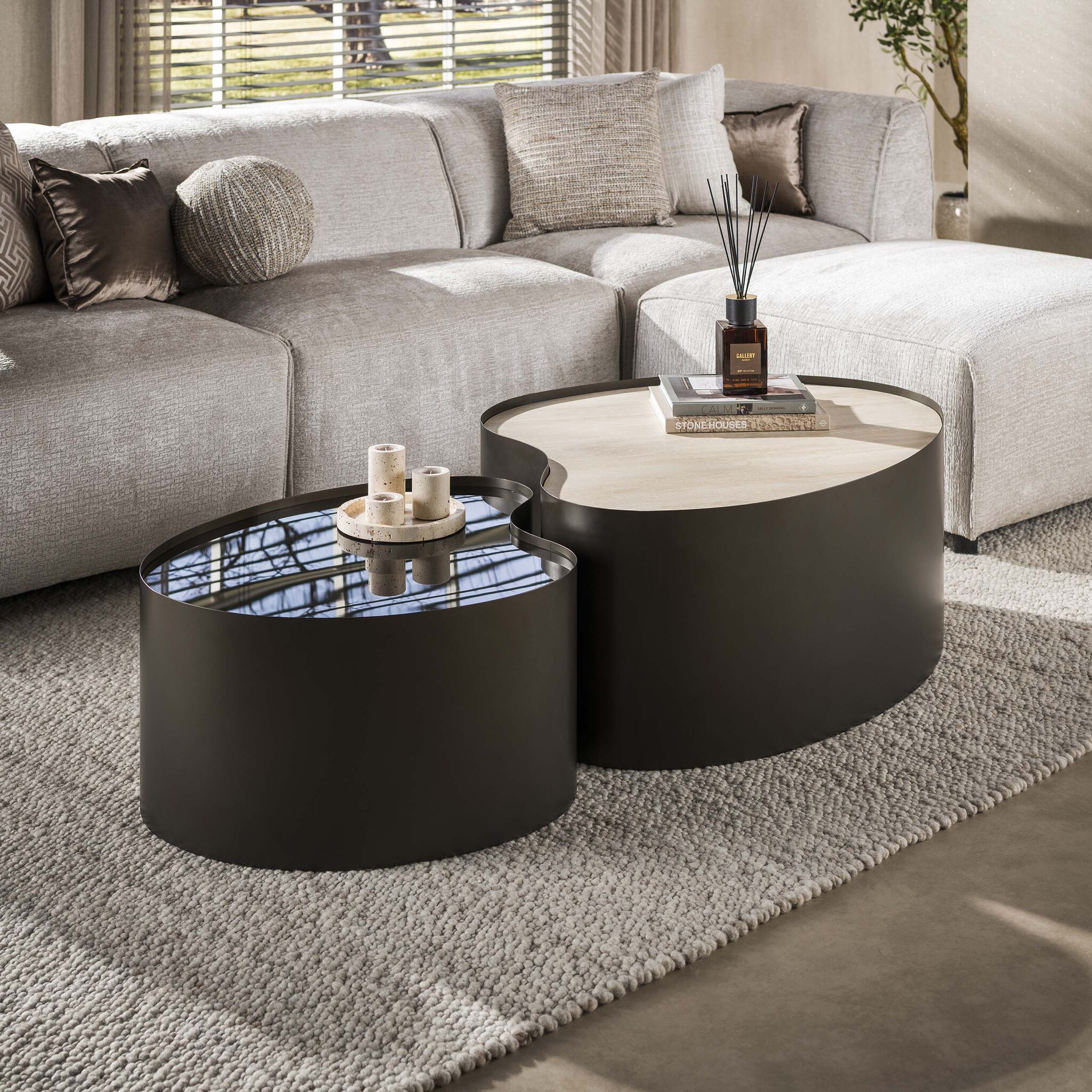 Hoyz Collection - Salontafel Metal Organisch - Bronze - 80x102x41 cm