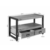 Starfurn - Tv meubel Britt - Bruin - 45x100x60 cm