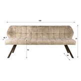 Hoyz Collection - Eetkamerbanken Raster - Beige - 58x180x81 cm