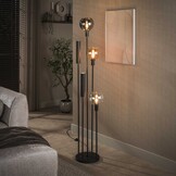 Hoyz Collection - Vloerlamp Sfera - Zwart - 38x38x175 cm