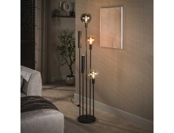 Hoyz Collection - Vloerlamp Sfera - Zwart - 38x38x175 cm
