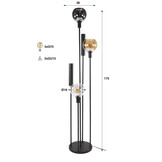 Hoyz Collection - Vloerlamp Sfera - Zwart - 38x38x175 cm