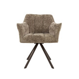 Hoyz Collection - Eetkamerstoel Raster - Bruin - 60x63x81 cm - Set van 2