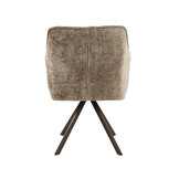Hoyz Collection - Eetkamerstoel Raster - Bruin - 60x63x81 cm - Set van 2