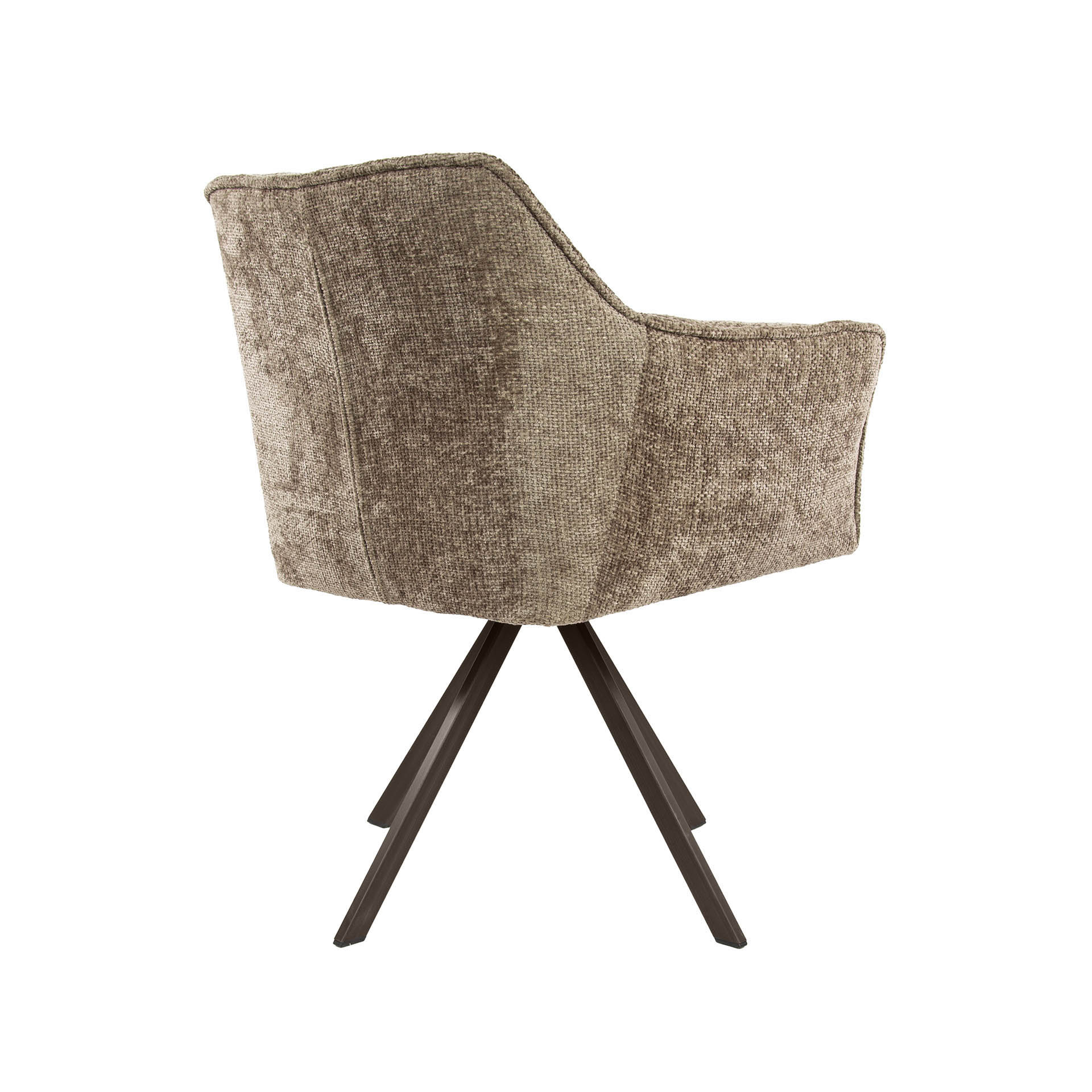 Hoyz Collection - Eetkamerstoel Raster - Bruin - 60x63x81 cm - Set van 2
