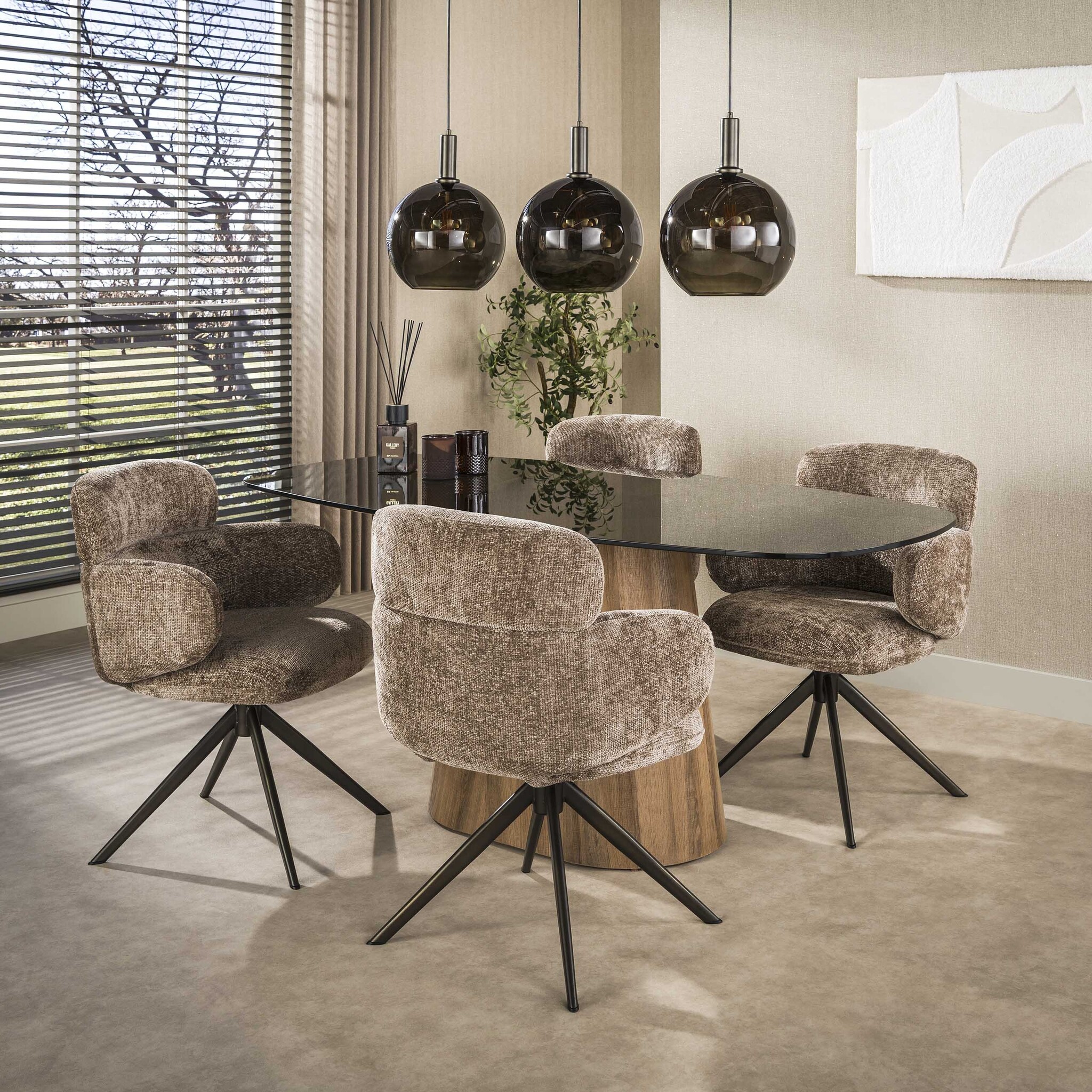 Hoyz Collection - Eetkamertafel Centro - Bruin - 90x180x76 cm