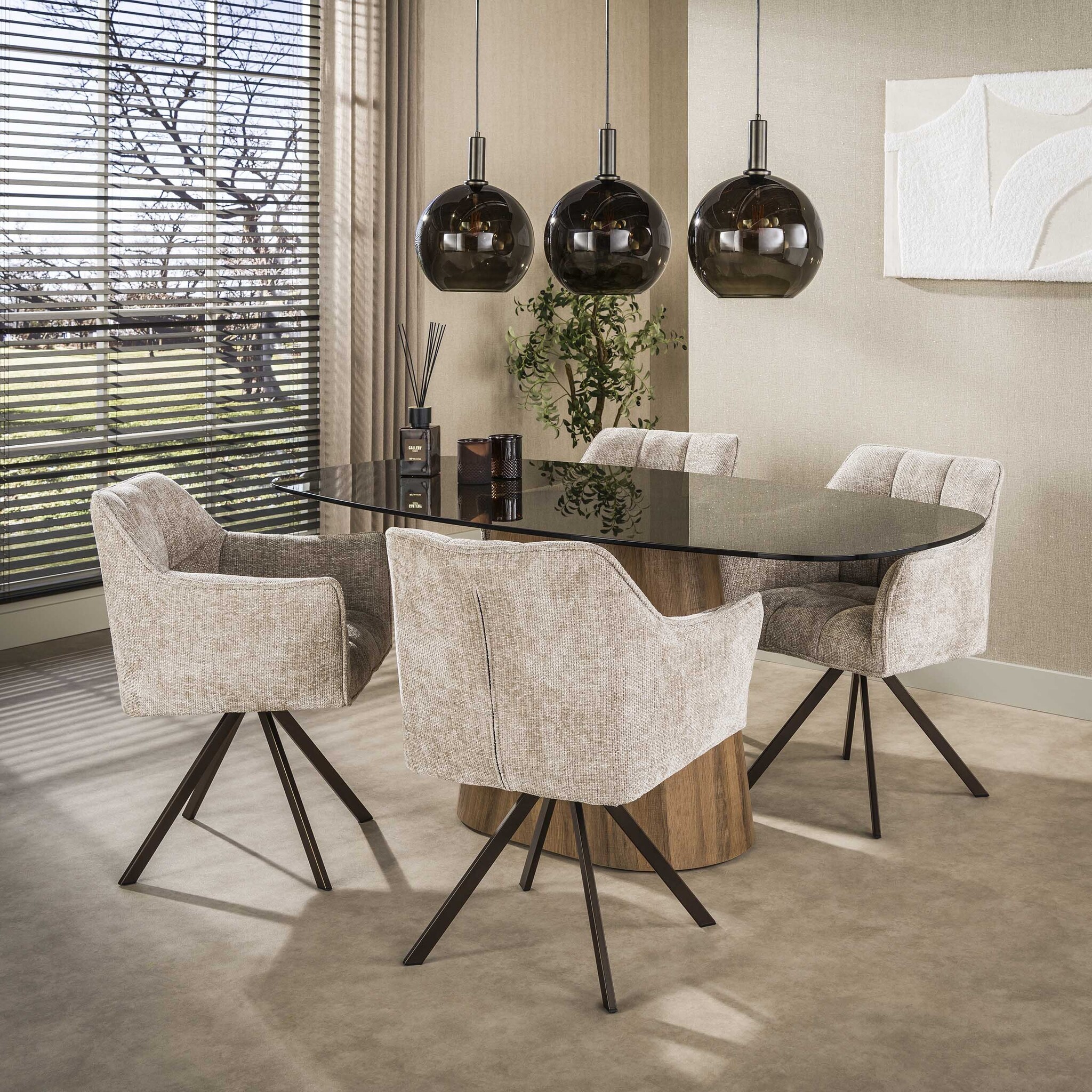 Hoyz Collection - Eetkamertafel Centro - Bruin - 90x180x76 cm