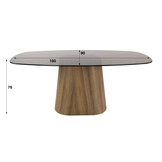 Hoyz Collection - Eetkamertafel Centro - Bruin - 90x180x76 cm