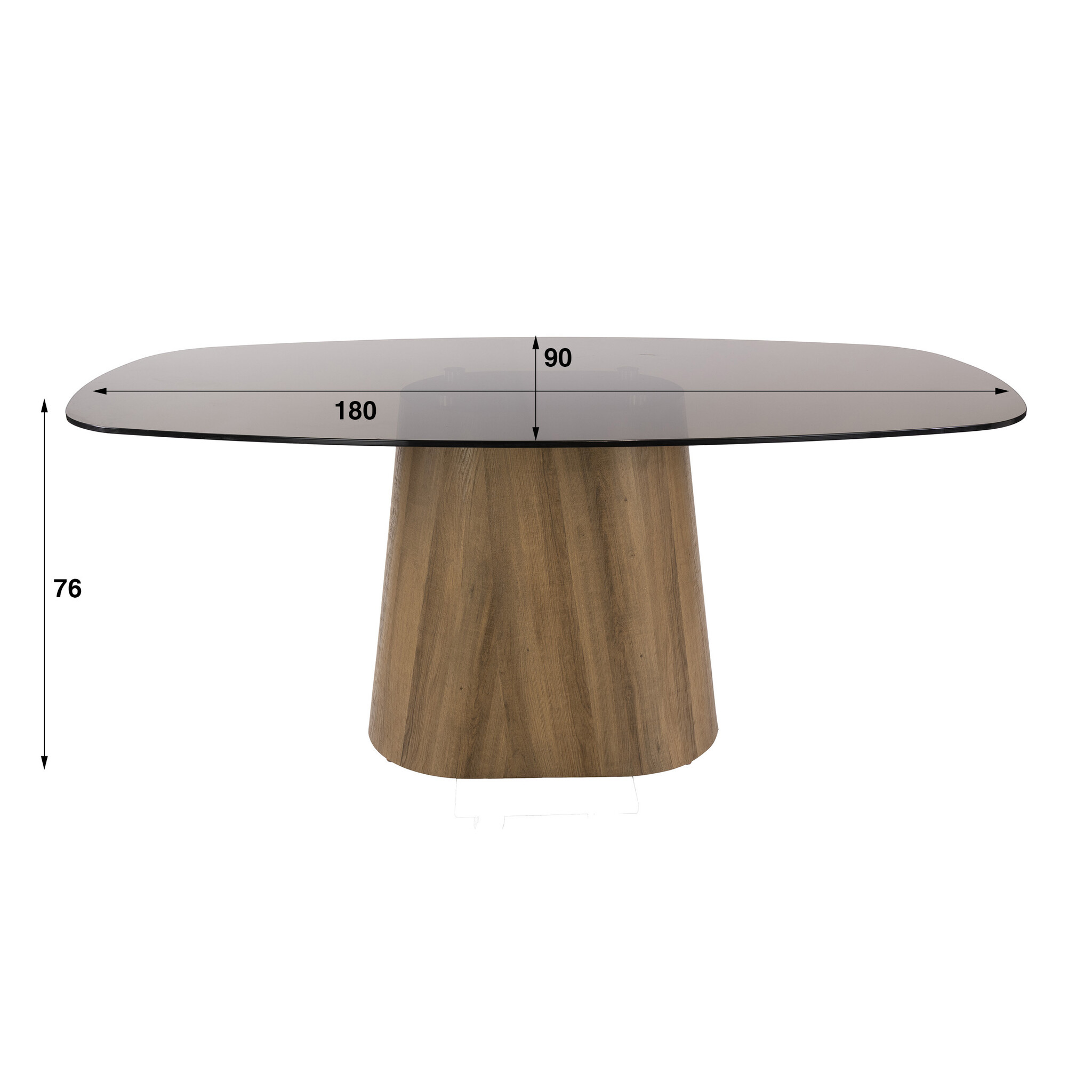Hoyz Collection - Eetkamertafel Centro - Bruin - 90x180x76 cm
