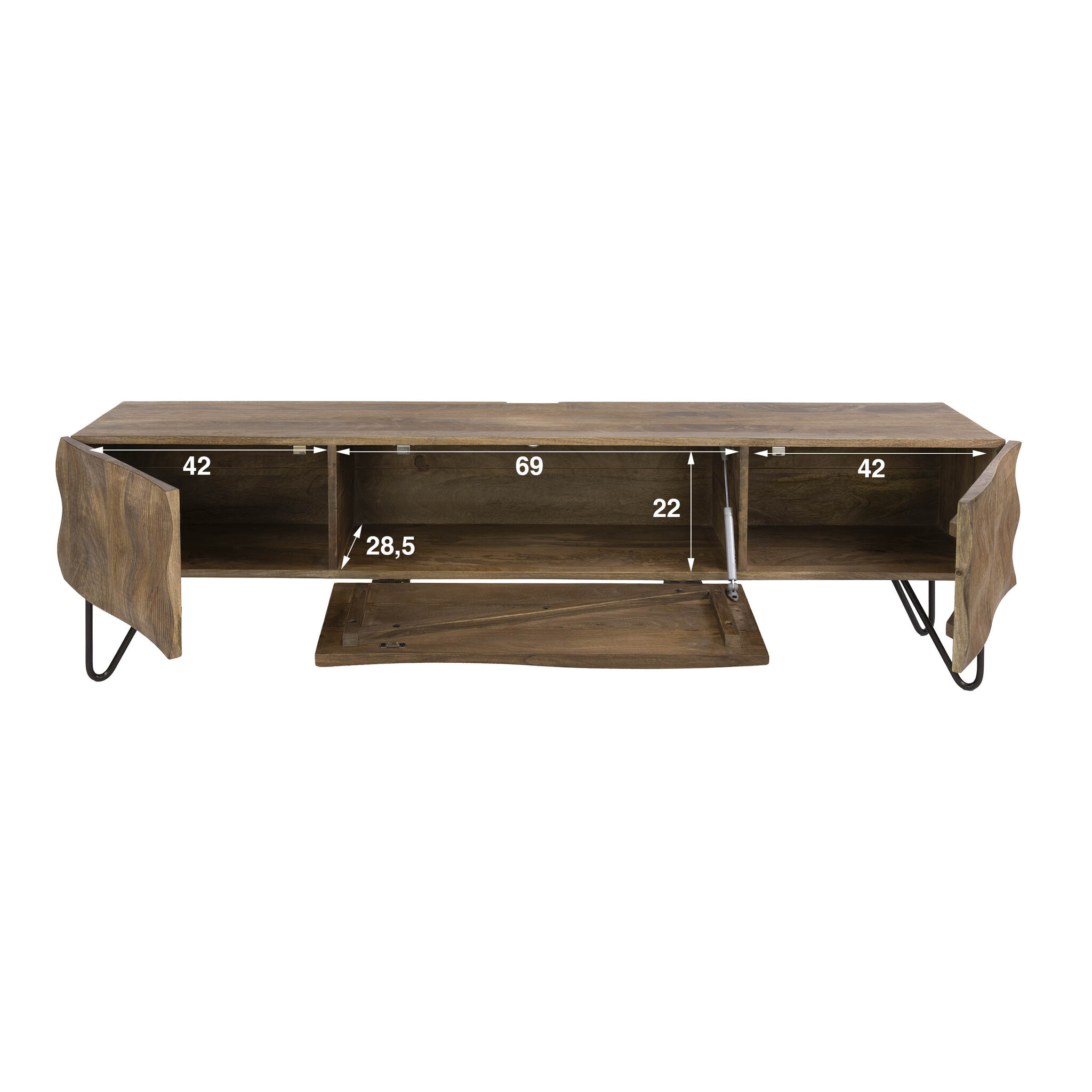Hoyz Collection - Tv-meubel Hangend Ocean - Beige - 35x160x25 cm