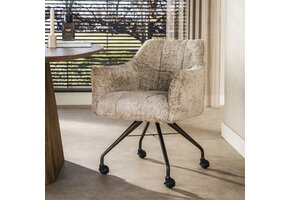 Hoyz Collection - Eetkamerstoel Raster - Beige - 67x62x82 cm - Set van 2