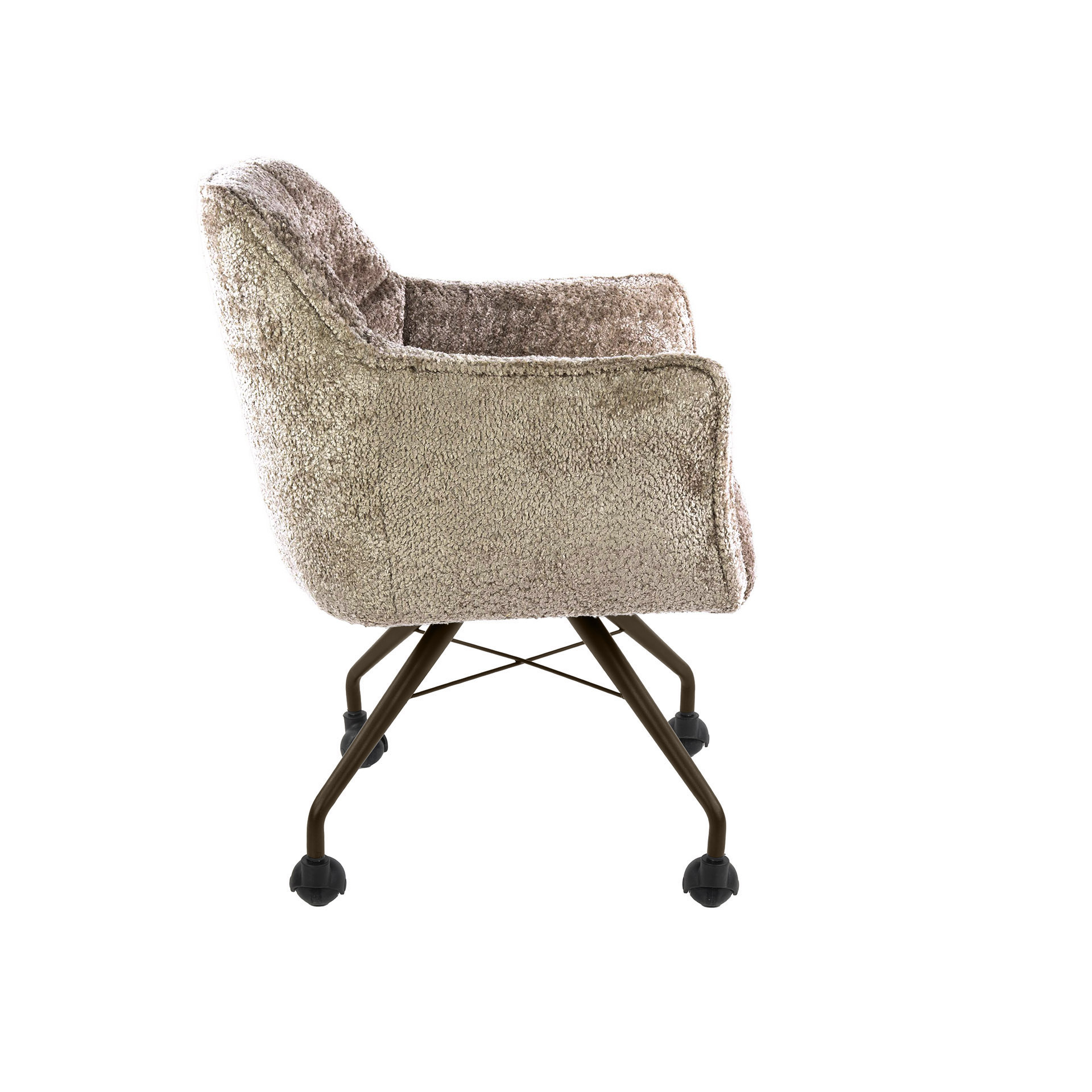 Hoyz Collection - Eetkamerstoel Raster - Beige - 67x62x82 cm - Set van 2