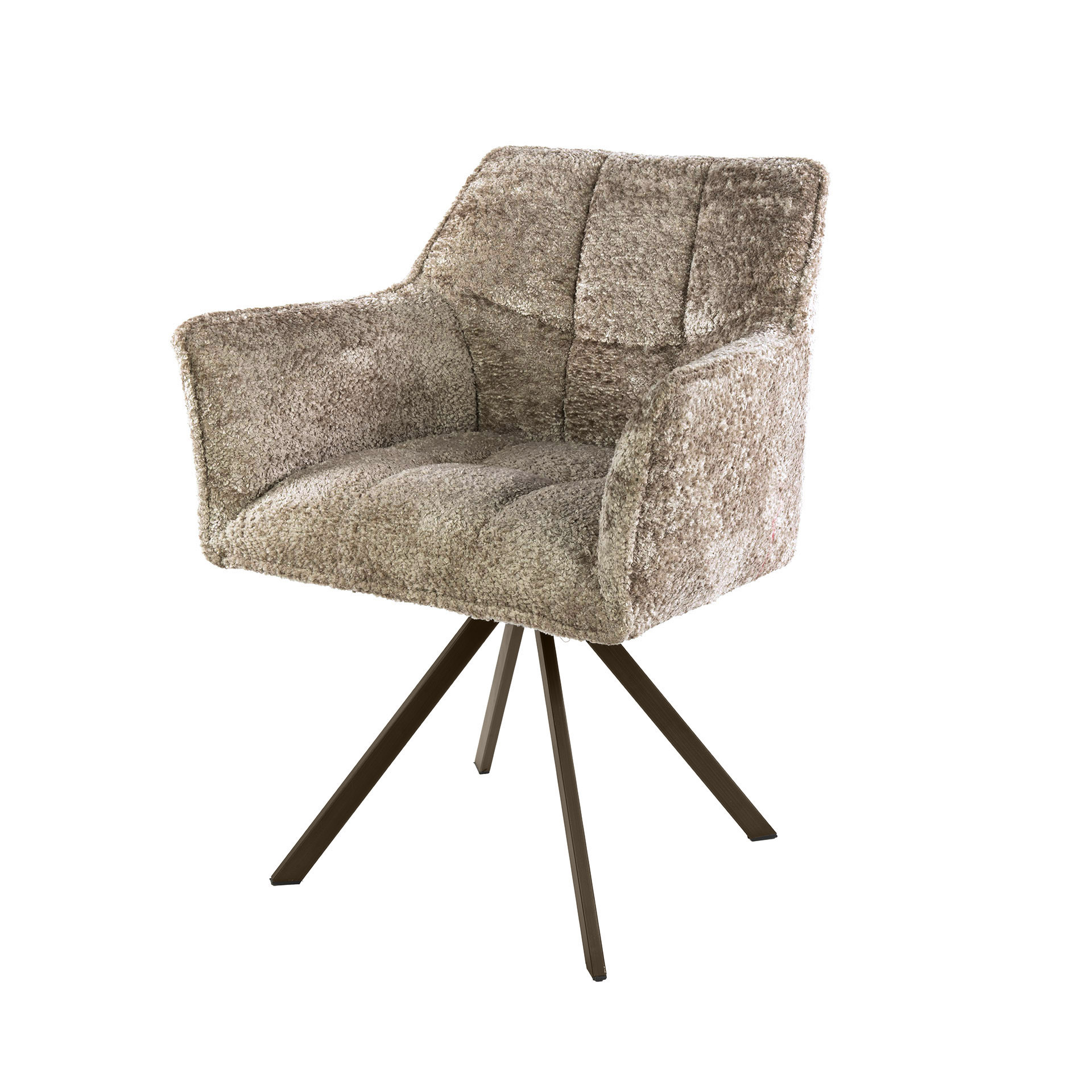 Hoyz Collection - Eetkamerstoel Raster - Beige - 60x63x81 cm - Set van 2