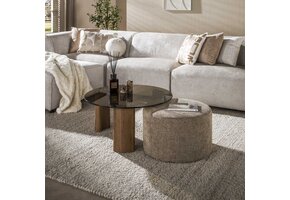 Hoyz Collection - Salontafel Tinto - Bruin - 80x80x40 cm