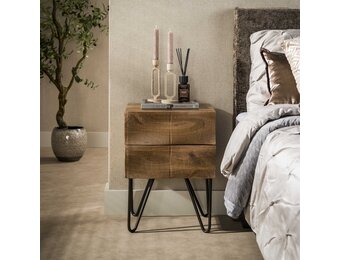 Hoyz Collection - Nachtkastje Ocean - Beige - 35x40x56 cm