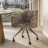 Hoyz Collection - Eetkamerstoel Raster - Taupe - 67x62x82 cm - Set van 2