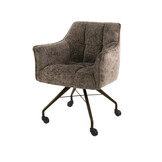 Hoyz Collection - Eetkamerstoel Raster - Taupe - 67x62x82 cm - Set van 2