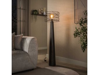 Hoyz Collection - Vloerlamp Curl - Bruin - 40x40x145 cm
