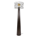 Hoyz Collection - Vloerlamp Curl - Bruin - 40x40x145 cm
